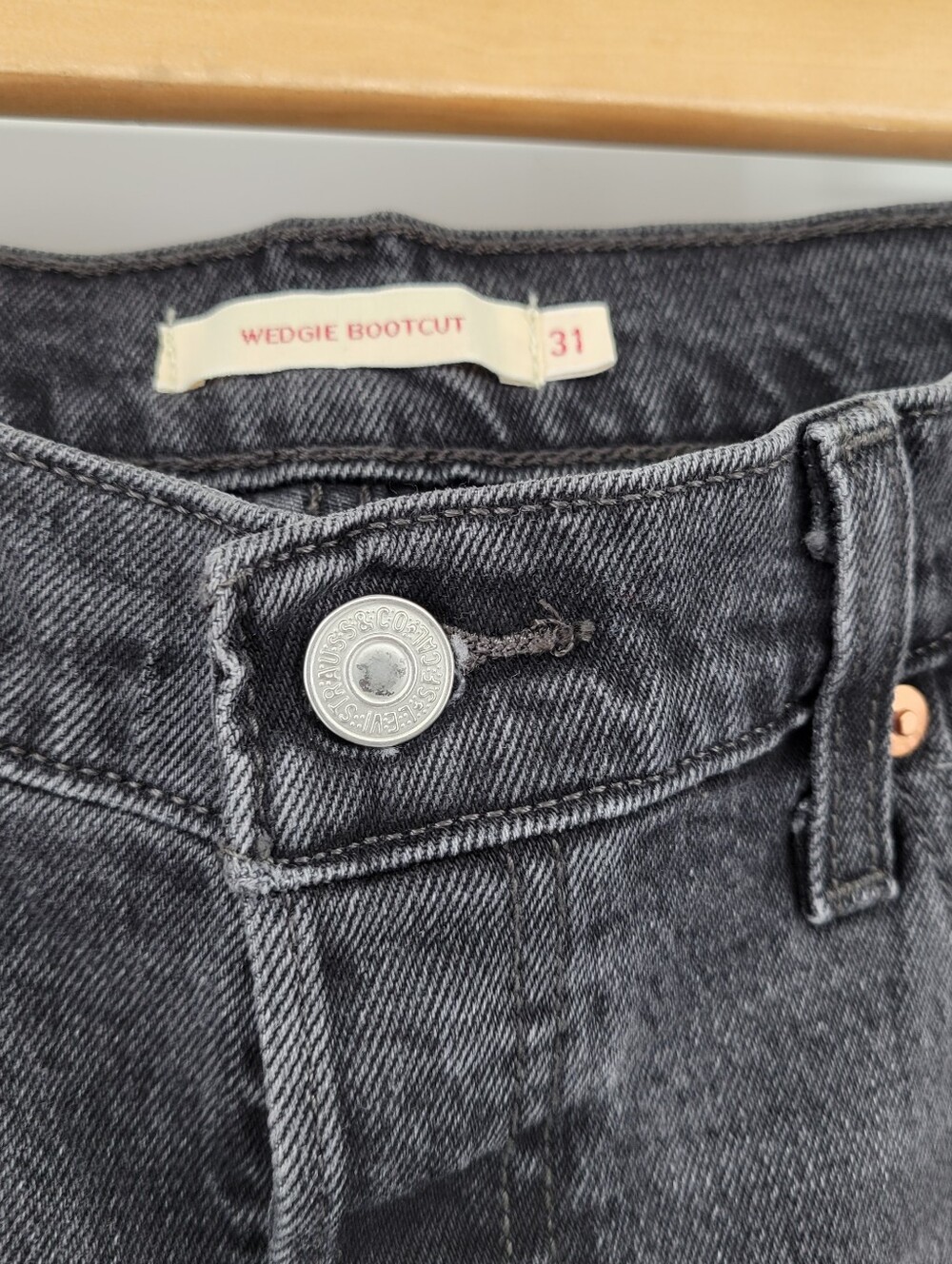 Levi's Wedgie Bootcut Jeans Black Size 31 - Picture 4 of 12